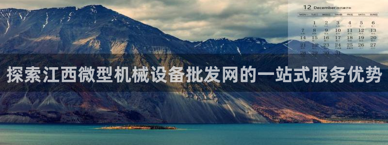 杏盛平台登录：探索江西微型机械设备批发网的一站式服务优势