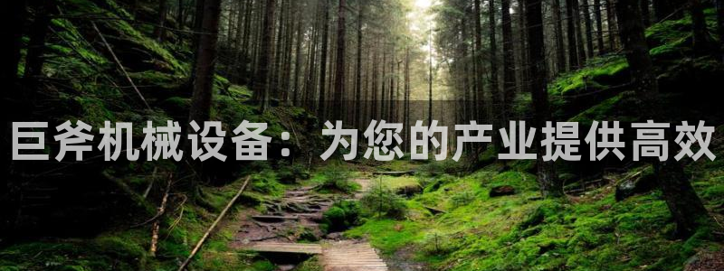 杏盛app下载：巨斧机械设备：为您的产业提供高效