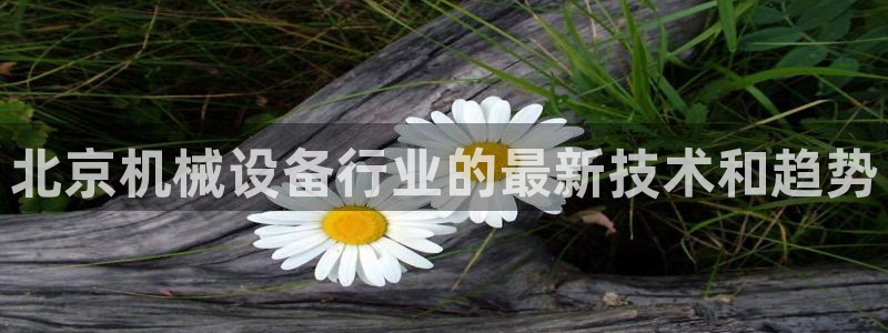 杏盛代理：北京机械设备行业的最新技术和趋势