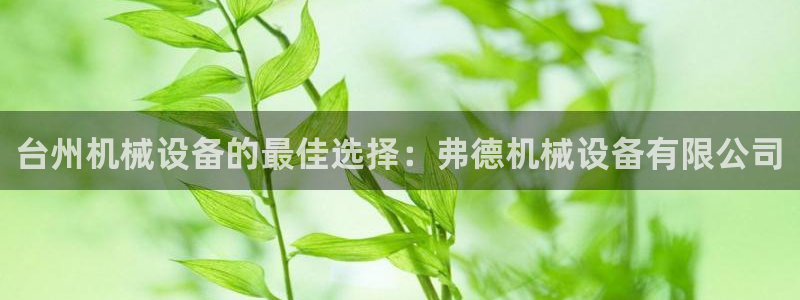 杏盛官网登录：台州机械设备的最佳选择：弗德机械设备有限公司