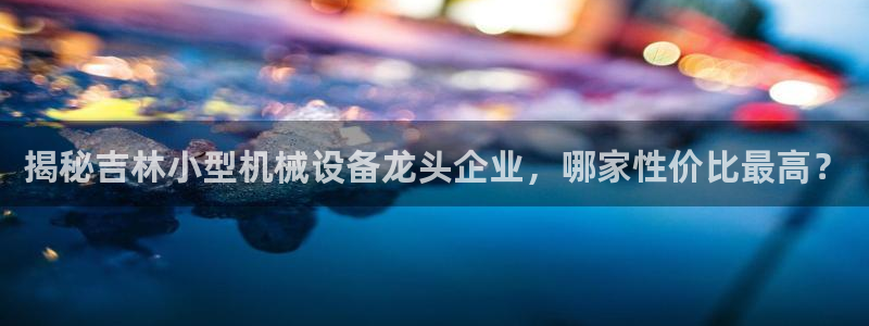 杏盛平台代理：揭秘吉林小型机械设备龙头企业，哪家性价比最高？