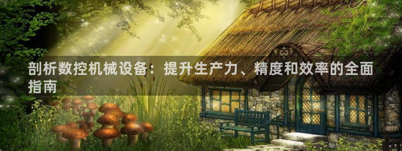 杏盛代理：剖析数控机械设备：提升生产力、精度和效率的全面
指南