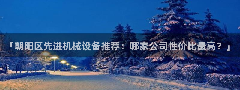 杏盛app下载：「朝阳区先进机械设备推荐：哪家公司性价比最高？」