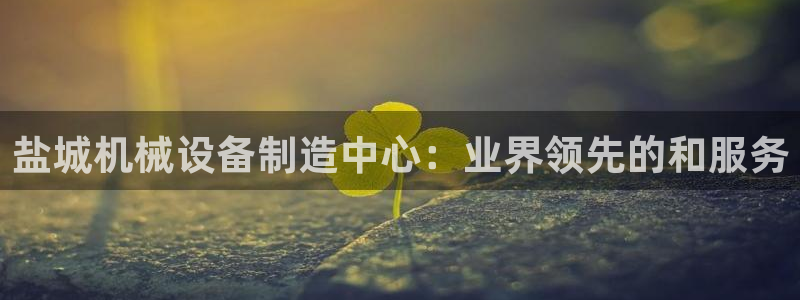 杏盛平台上级：盐城机械设备制造中心：业界领先的和服务