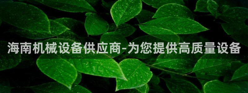 杏盛平台登陆：海南机械设备供应商-为您提供高质量设备