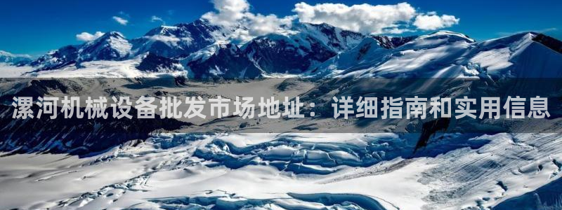 杏盛平台注册：漯河机械设备批发市场地址：详细指南和实用信息